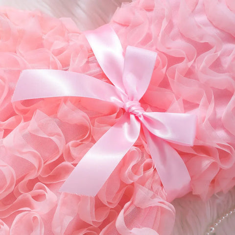 Kids Girl Princess Dress Summer Party Pink Sleeveless Floral Toddler Girls Costume Cute Fashion Children Dresses 3 4 5 6 7 Yrs