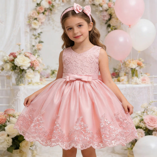 Children  Elegant Dresses Flower girls For 2-8 Years Girls Birthday Princess Dresses Kids Wedding