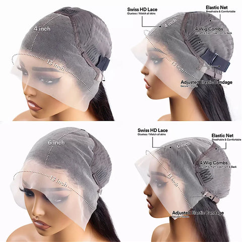 HD Chocolate Brown Human Hair Wigs 13x6 Full Lace Frontal Body Wave Brown Wigs Brazilian 30 Inch 13x4 Lace Front Wig 220 Density