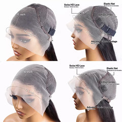HD Chocolate Brown Human Hair Wigs 13x6 Full Lace Frontal Body Wave Brown Wigs Brazilian 30 Inch 13x4 Lace Front Wig 220 Density