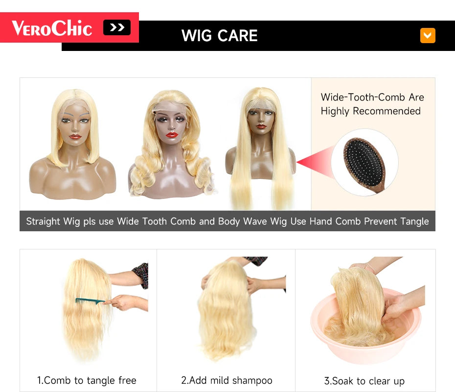 13x6 Teal Ocean Blue Lace Front Wig Human Hair Body Wave 613 Blonde hair