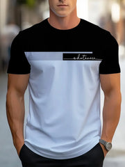 European and American Men's Summer Personalized Striped Letter
