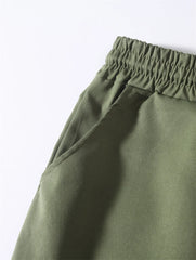 2024 New Cargo Pants Men's Loose Straight sports Clothing Solid color sweatpants Versatile Joggers Woven Casual Male Trousers