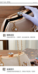 2025 New Women Handmade Flowers Clutch Handbags Wedding Evening Wallets Party Dinner Purse For Ladies 4 Colors