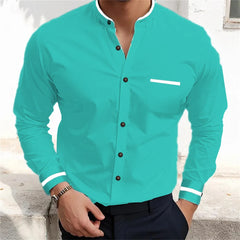 Men's Long Sleeve Shirts Plain Shirts Fashionable High Quality