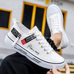 Men's Canvas Shoes Breathable Men Casual Shoes Outdoor Sneakers Comfortable Low-Top Men Tennis Shoes Zapatillas De Deporte