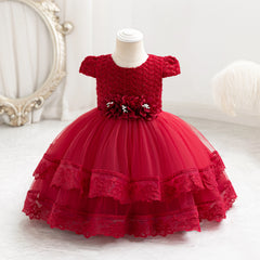 New High Quality Girl Birthday Dress Party Dress Princess Dress One Year Old Flower Girl Dress Lace Princess Dress Party Dress