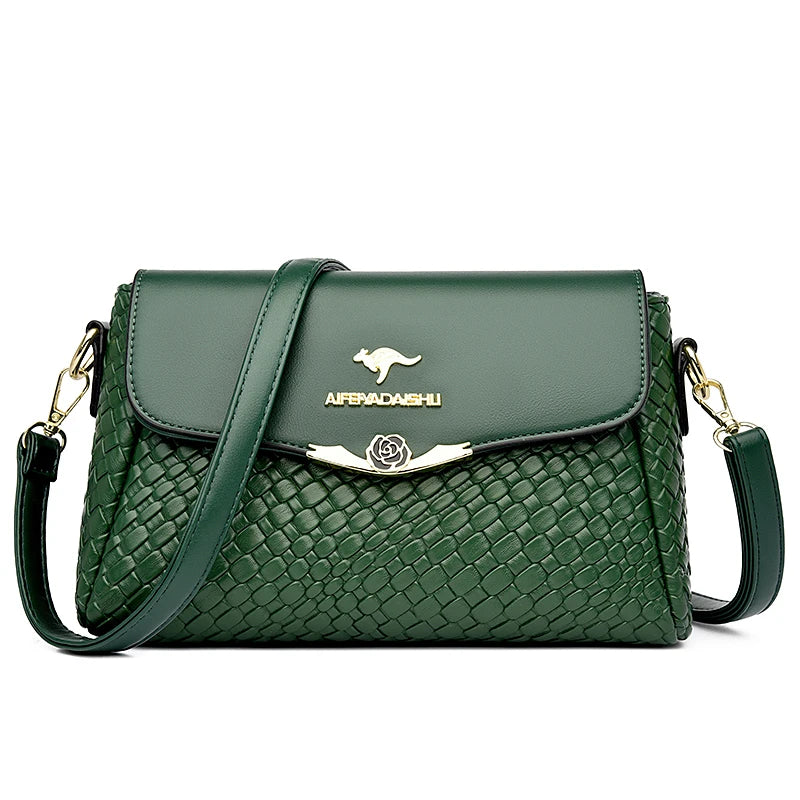 Luxury Handbag Women Bags Designer Pu Leather Knitting