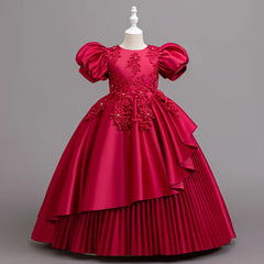 New Children Elegant Dress for Girls Flower Girl Ceremonial Dresses Kid Clothes 4 to 12T