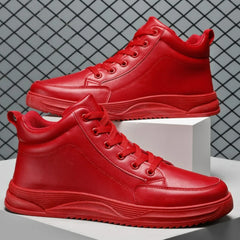 Hot Men's Shoes PU Leather Sneakers Fashion Hip Hop Casual  Shoes Designer High