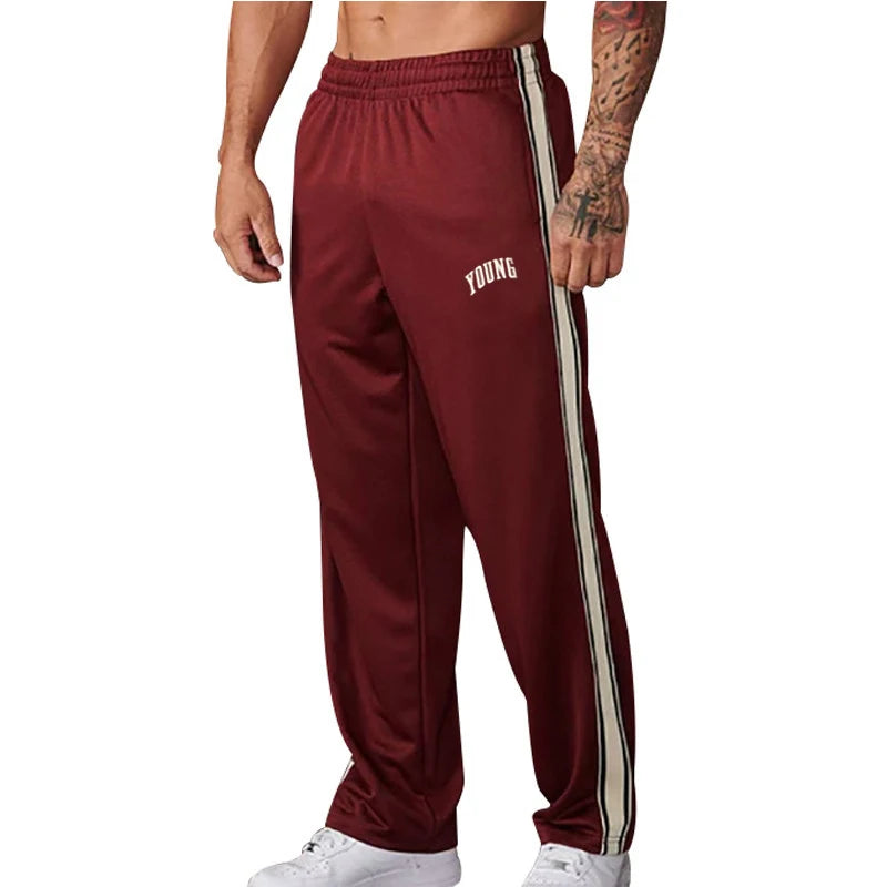 American-style best-selling thin, sporty, casual, simple, trendy, loose, wide-leg jogging pant