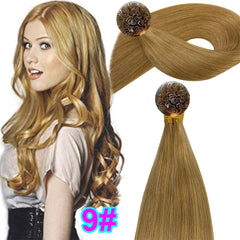 Human Hair Extensions Keratin K Tip Hot Fusion Human Hair Natural Hair Italy Keratin Glue Machine Remy Hair K Tip Straight