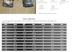 Harajuku Fashion Luxury Brand Men's Summer Embroidered Jeans Knee