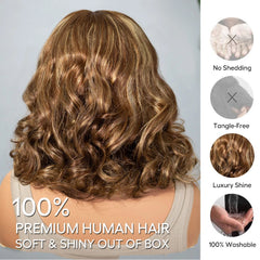 100% Human Hair Honey Blonde 13x4 Loose Body Wave Lace Front Wigs P4/27 Highlight Ombre HD Lace Front Wigs 99J Burgundy Color