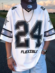 2026 Summer New Men's V-Neck T-Shirt with 3D Digital Pattern Printing for Street Casual Fashion Comfortable Soft Breathable
