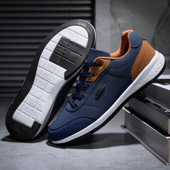 2025 Men Shoes Spring Autumn Waterproof Walking Sneakers Leisure Male Leather Sports Shoes Non-Slip