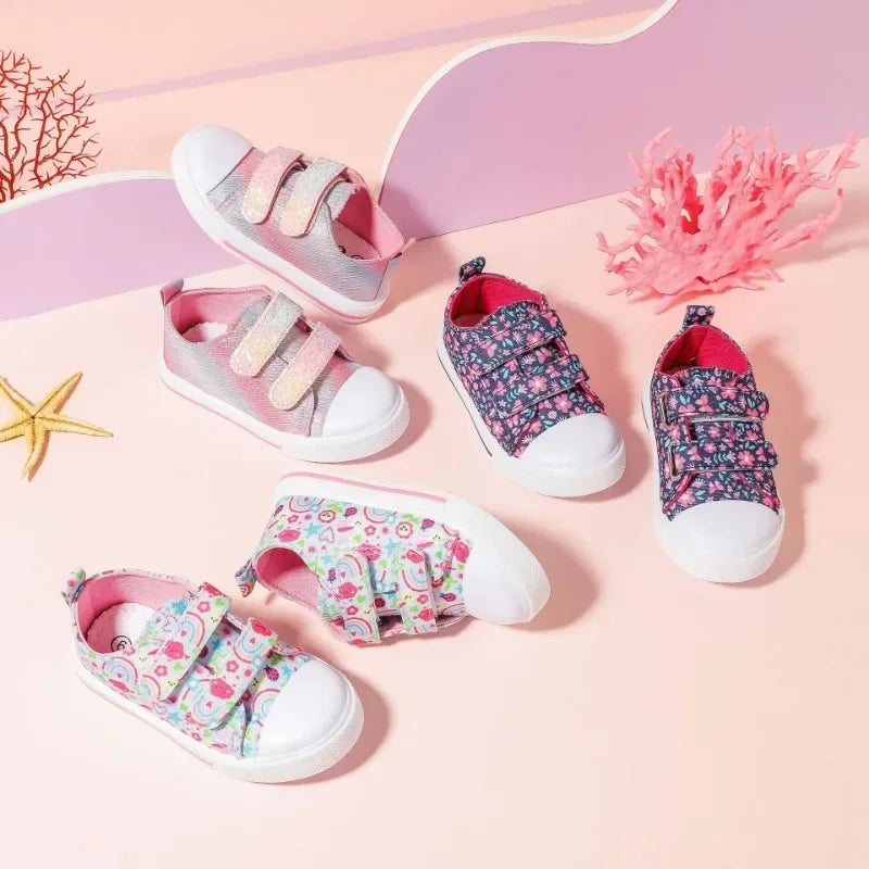 Cute Boys Kids Canvas Shoes Hook & loop shoes