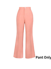 Women White Formal Business Blazer Suit Sets Elagant 6 Buttons Jacket Knee Length Skirts Wide Leg Pants Suits Casual Office Work