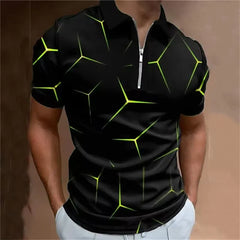 Street Hip Hop Men's Polos T-Shirts Short Sleeve 3d Print Fashion Abstract Geometric Pattern POLO Tee 6XL Plus Size Casual Tops