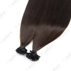 Boymia K Tip Hair Extensions Human Hair Keratin Pre Bonded Hot Fusion Nail Tip Balayage Natural Silky Straight Extensions 50G