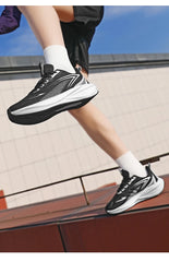 Men Running Shoes Marathon Sneakers Carbon Board Air Cushion Breathable Lightweight Men's Comfortable Athletic Nonskid Sports