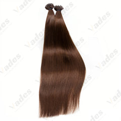 50s/Pack 50G K Tip Hair Extensions Human Hair Keratin Pre Bonded Hot Fusion Nail Tip Balayage Natural Silky Straight Extensions