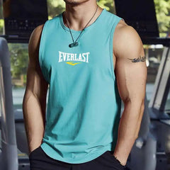 Summer Breathable Mesh Men's Vest Round Neck Sports Running Man Top Gym Daily Fashion Sleeveless Casual Tee Shirt 2026