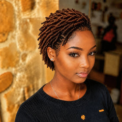 Twist Dreadlock 13×4 Lace Front Wigs Human Hair Afro Short Curly Wigs for Women 200% Density Bazilian Hair