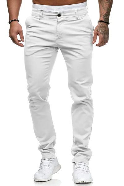 Men Casual Pants Patchwork Pencil Pants Ankle Length Pant Spliced Skinny ZipperCasual Pockets Mid Waist Solid 2025 Summer