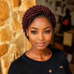 Twist Dreadlock 13×4 Lace Front Wigs Human Hair Afro Short Curly Wigs for Women 200% Density Bazilian Hair