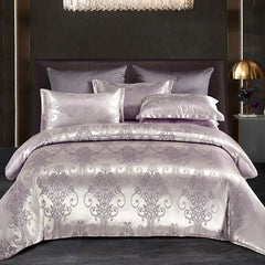 New 3pcs Duvet Cover and Pillow case Set No Filling European Light Luxury Jacquard Woven Polyanthous Type Family bedroom Bedding