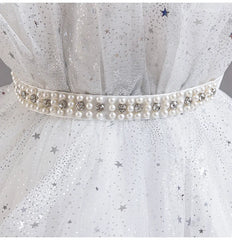 Flower Girl Dresses for Wedding White Champagne Red Pink Child Gala Evening Formal Luxury Birthday Puffy Irregular Elegant Dress