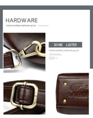 Retro High Quality Oil Leather Women Top-handle Shoulde Bags Vintage Casual Totes Trendy Lock Designer Handbag Small