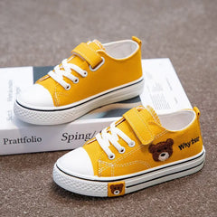 Wholesale parent-child shoes for boys and girls with lace-up little white children's casual canvas shoes baby board shoes sneake