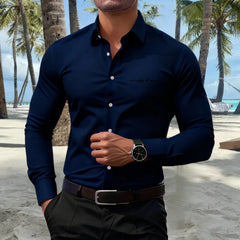 16 colors men's shirts casual fashion long sleeve shirts men's business shirts high quality large size fast delivery