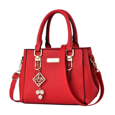 Trendy Leather Handbags Large Capacity Open Pocket Shoulder Bag Polyester Cotton Messenger Bag