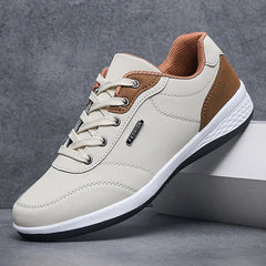 2025 Men Shoes Spring Autumn Waterproof Walking Sneakers Leisure Male Leather Sports Shoes Non-Slip