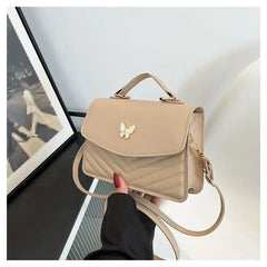 PU Versatile and Fashionable Portable Small Square Bag Single Shoulder Crossbody Bag Luxury Designer r
