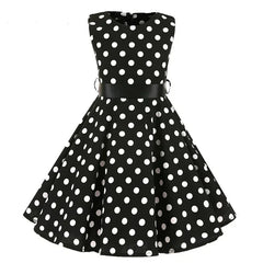 Girls Vintage Dress Party Retro Polka Dot Floral Pattern A line Dresses Pleated Skirt Knee Length for 4-10 Years