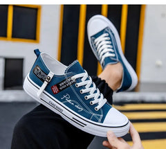 Men's Canvas Shoes Breathable Men Casual Shoes Outdoor Sneakers Comfortable Low-Top Men Tennis Shoes Zapatillas De Deporte