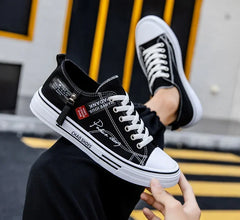 Men's Canvas Shoes Breathable Men Casual Shoes Outdoor Sneakers Comfortable Low-Top Men Tennis Shoes Zapatillas De Deporte