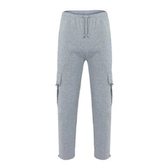 Men’s Loose Cargo Pants Casual Drawstring Elastic Waist Wide Leg Athletic Sweatpants Outdoor Trousers