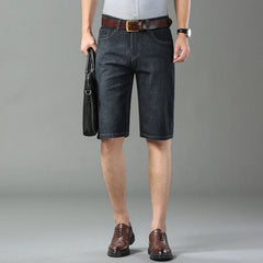 Summer Shorts Jeans Men Denim Pants Stretch Black Fashion Design Men's Jeans Slim Straight Male Short Jeans
