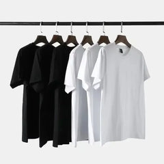 new  Summer style High quality men's T-shirt 2026 summer print casual 100% cotton man loose T-shirt sports top