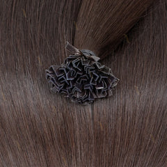 VEDES K Tip Hair Extensions Human Hair Keratin Pre Bonded Hot Fusion Nail Tip Balayage Natural Silky Straight Extensions 50G