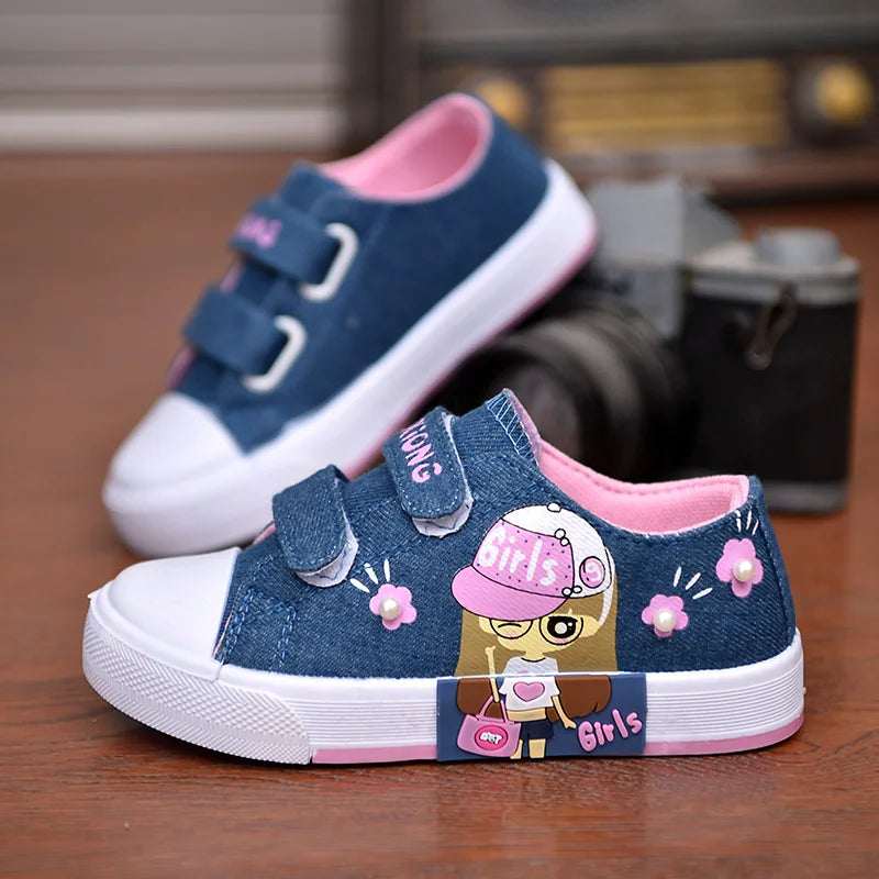 Children's Canvas Shoes Soft Bottom Fashion Kids Casual Sports Runnin Shoe Non-slip
