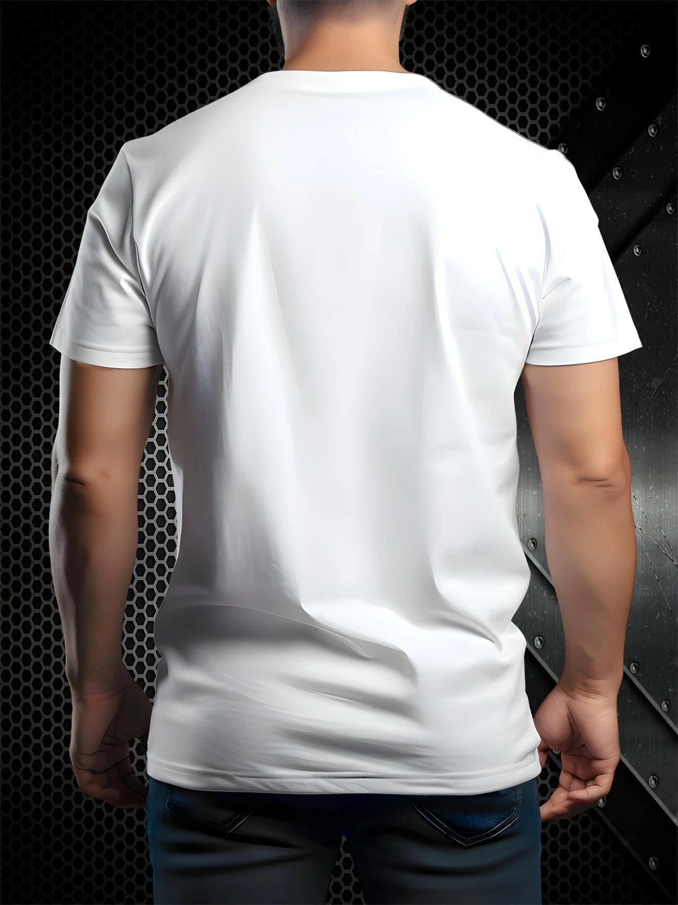 Men's Summer 100 Cotton Fashionable Casual Loose Large New York USA Letter Printed Round Neck Short Sleeve T-shirt Top