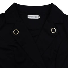 Elegant Plus-Size Women's Dress 2025 Fashion High-Waisted Skirt Suit Collar Trendy