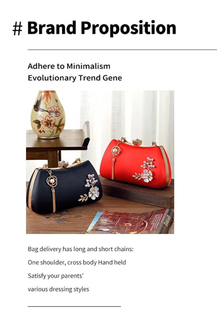 2025 New Women Handmade Flowers Clutch Handbags Wedding Evening Wallets Party  Purse For Ladies