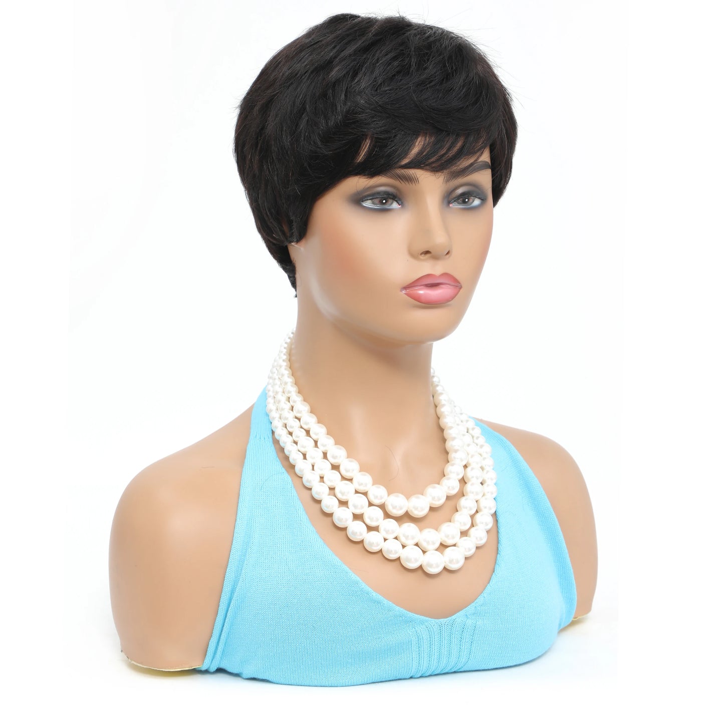 Pixie Cut Wigs For Women Human Hair Short Bob Wig With Bangs Layer Brazilian Human Hair Full Machine Made Wig